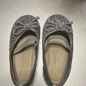 Dream Pairs Sparkly Silver Kids Dress Shoes